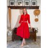 imageGRACE KARIN Fall Work Dresses for Women 202534 Sleeve Business Dress with PocketsALine Office Professional DressesWine Red