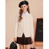 imageGRACE KARIN Girls Cardigan Button Front Cable Knitted School Uniform Sweater for 612 YearsBeige