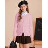 imageGRACE KARIN Girls Cardigan Button Front Cable Knitted School Uniform Sweater for 612 YearsPink