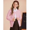 imageGRACE KARIN Girls Cardigan Button Front Cable Knitted School Uniform Sweater for 612 YearsPink