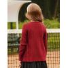 imageGRACE KARIN Girls Cardigan Button Front Cable Knitted School Uniform Sweater for 612 YearsRed