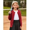 imageGRACE KARIN Girls Cardigan Button Front Cable Knitted School Uniform Sweater for 612 YearsRed