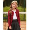 imageGRACE KARIN Girls Cardigan Button Front Cable Knitted School Uniform Sweater for 612 YearsRed