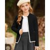 imageGRACE KARIN Girls Cardigan Knit Zip Uniform Sweater School Winter with Pockets 614YBlack