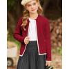 imageGRACE KARIN Girls Cardigan Knit Zip Uniform Sweater School Winter with Pockets 614YMaroon