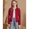 imageGRACE KARIN Girls Cardigan Knit Zip Uniform Sweater School Winter with Pockets 614YMaroon