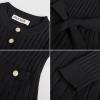 imageGRACE KARIN Girls Dress Fall Winter Sweater Long Sleeve Cable Knit Button Casual Dresses for Teen Girl 614YBlack