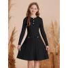 imageGRACE KARIN Girls Dress Fall Winter Sweater Long Sleeve Cable Knit Button Casual Dresses for Teen Girl 614YBlack