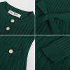 imageGRACE KARIN Girls Dress Fall Winter Sweater Long Sleeve Cable Knit Button Casual Dresses for Teen Girl 614YDark Green