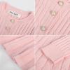 imageGRACE KARIN Girls Dress Fall Winter Sweater Long Sleeve Cable Knit Button Casual Dresses for Teen Girl 614YPink