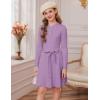 imageGRACE KARIN Girls Dress Fall Winter Sweater Long Sleeve Cable Knit Button Casual Dresses for Teen Girl 614YPurple