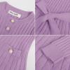 imageGRACE KARIN Girls Dress Fall Winter Sweater Long Sleeve Cable Knit Button Casual Dresses for Teen Girl 614YPurple