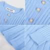 imageGRACE KARIN Girls Dress Fall Winter Sweater Long Sleeve Cable Knit Button Casual Dresses for Teen Girl 614YSky Blue