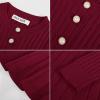 imageGRACE KARIN Girls Dress Fall Winter Sweater Long Sleeve Cable Knit Button Casual Dresses for Teen Girl 614YWine Red