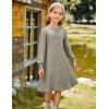 imageGRACE KARIN Girls Fall Sweater Dresses Girl Long Sleeve Winter Dress Kids Knit Casual Formal Dresses Size 614Army Green