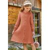 imageGRACE KARIN Girls Fall Sweater Dresses Girl Long Sleeve Winter Dress Kids Knit Casual Formal Dresses Size 614Brown