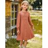 imageGRACE KARIN Girls Fall Sweater Dresses Girl Long Sleeve Winter Dress Kids Knit Casual Formal Dresses Size 614Brown