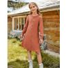 imageGRACE KARIN Girls Fall Sweater Dresses Girl Long Sleeve Winter Dress Kids Knit Casual Formal Dresses Size 614Brown