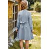 imageGRACE KARIN Girls Fall Sweater Dresses Girl Long Sleeve Winter Dress Kids Knit Casual Formal Dresses Size 614Dusty Blue
