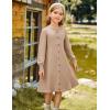 imageGRACE KARIN Girls Fall Sweater Dresses Girl Long Sleeve Winter Dress Kids Knit Casual Formal Dresses Size 614Khaki