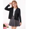 imageGRACE KARIN Girls Long Sleeve Cardigan Sweater Tie Front Bow V Neck Crochet Knit Lightweight Shrug 512 YearsBlack