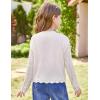 imageGRACE KARIN Girls Long Sleeve Cardigan Sweater Tie Front Bow V Neck Crochet Knit Lightweight Shrug 512 YearsIvory