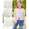 imageGRACE KARIN Girls Long Sleeve Cardigan Sweater Tie Front Bow V Neck Crochet Knit Lightweight Shrug 512 YearsIvory