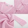 imageGRACE KARIN Girls Long Sleeve Cardigan Sweater Tie Front Bow V Neck Crochet Knit Lightweight Shrug 512 YearsPink