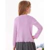 imageGRACE KARIN Girls Long Sleeve Cardigan Sweater Tie Front Bow V Neck Crochet Knit Lightweight Shrug 512 YearsPurple
