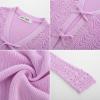 imageGRACE KARIN Girls Long Sleeve Cardigan Sweater Tie Front Bow V Neck Crochet Knit Lightweight Shrug 512 YearsPurple