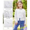 imageGRACE KARIN Girls Long Sleeve Cardigan Sweater Tie Front Bow V Neck Crochet Knit Lightweight Shrug 512 YearsWhite