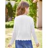 imageGRACE KARIN Girls Long Sleeve Cardigan Sweater Tie Front Bow V Neck Crochet Knit Lightweight Shrug 512 YearsWhite