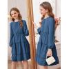 imageGRACE KARIN Girls Long Sleeve Fall Dress Casual Party Teen Swiss Dot Ruffle Tiered Lace Dresses for 714 YearsDeep Blue
