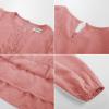 imageGRACE KARIN Girls Long Sleeve Fall Dress Casual Party Teen Swiss Dot Ruffle Tiered Lace Dresses for 714 YearsOrange Pink