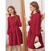 imageGRACE KARIN Girls Long Sleeve Fall Dress Casual Party Teen Swiss Dot Ruffle Tiered Lace Dresses for 714 YearsRed