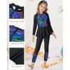 imageGRACE KARIN Girls Long Sleeve Swimsuit Mermaid Bathing Suit Rash Guard Swimwear 4 Piece Size 512Blackcoconut