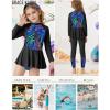 imageGRACE KARIN Girls Long Sleeve Swimsuit Mermaid Bathing Suit Rash Guard Swimwear 4 Piece Size 512Blackcoconut