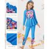 imageGRACE KARIN Girls Long Sleeve Swimsuit Mermaid Bathing Suit Rash Guard Swimwear 4 Piece Size 512Bluemermaid