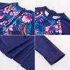 imageGRACE KARIN Girls Long Sleeve Swimsuit Mermaid Bathing Suit Rash Guard Swimwear 4 Piece Size 512Navyfloral