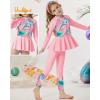 imageGRACE KARIN Girls Long Sleeve Swimsuit Mermaid Bathing Suit Rash Guard Swimwear 4 Piece Size 512Pinkcoconut