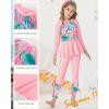 imageGRACE KARIN Girls Long Sleeve Swimsuit Mermaid Bathing Suit Rash Guard Swimwear 4 Piece Size 512Pinkcoconut