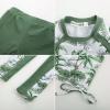 imageGRACE KARIN Girls Long Sleeve Swimsuit Two Piece Rashguard Floral Swimwear 614YGreen Coconut Tree