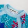 imageGRACE KARIN Girls Rash Guard Swimsuit Short Sleeve Two Piece Bathing Suit 612YBlue Leaves