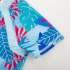 imageGRACE KARIN Girls Rash Guard Swimsuit Short Sleeve Two Piece Bathing Suit 612YBlue Leaves