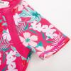 imageGRACE KARIN Girls Rash Guard Swimsuit Short Sleeve Two Piece Bathing Suit 612YPink Flowers