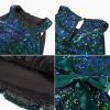 imageGRACE KARIN Girls Sequin Party Dress Kids Sparkly Formal Birthday Teen Special Occasion Fancy Pageant Dresses Size 614Colorful Green