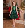 imageGRACE KARIN Girls Sequin Party Dress Kids Sparkly Formal Birthday Teen Special Occasion Fancy Pageant Dresses Size 614Colorful Green