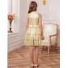 imageGRACE KARIN Girls Sequin Party Dress Kids Sparkly Formal Birthday Teen Special Occasion Fancy Pageant Dresses Size 614Gold