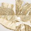 imageGRACE KARIN Girls Sequin Party Dress Kids Sparkly Formal Birthday Teen Special Occasion Fancy Pageant Dresses Size 614Gold