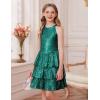 imageGRACE KARIN Girls Sequin Party Dress Kids Sparkly Formal Birthday Teen Special Occasion Fancy Pageant Dresses Size 614Green